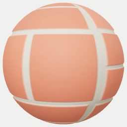 Korbgeflecht-Ziegel - 3D Kugel