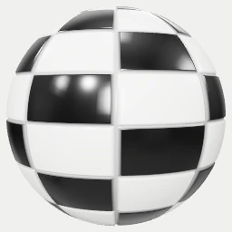 Baldosa de damero - Esfera 3D