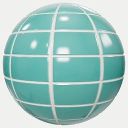 Zellige-Fliese - 3D Kugel