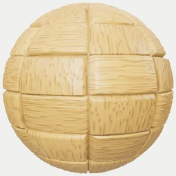 Eiche Fischgrät - 3D Kugel