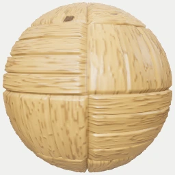 Eichenparkett - 3D Kugel